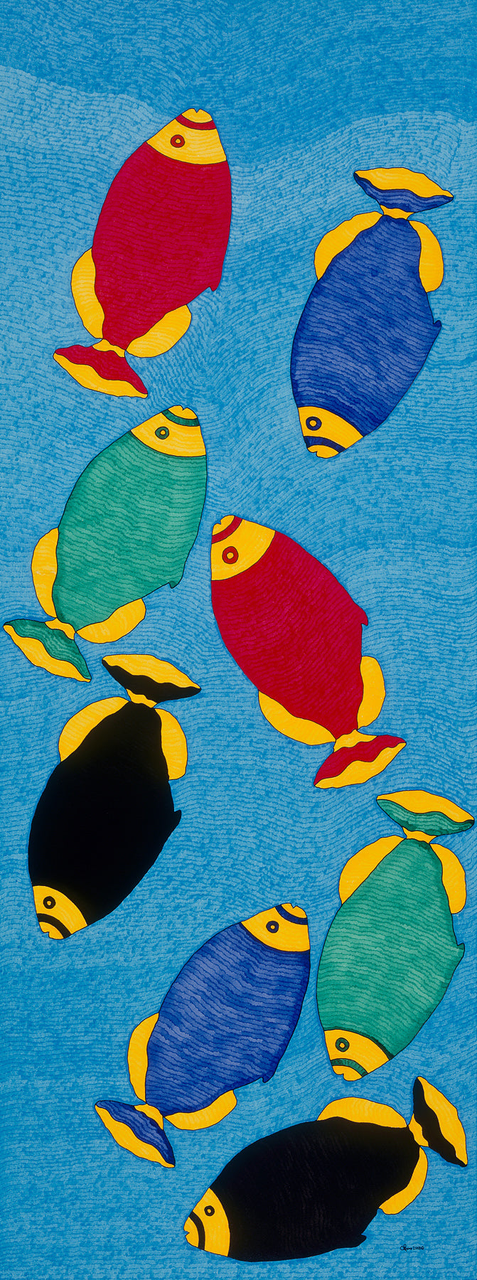 Lewis Ink Crayon Fish - Pen & Ink Artwork by Jim Lewis – lewisink