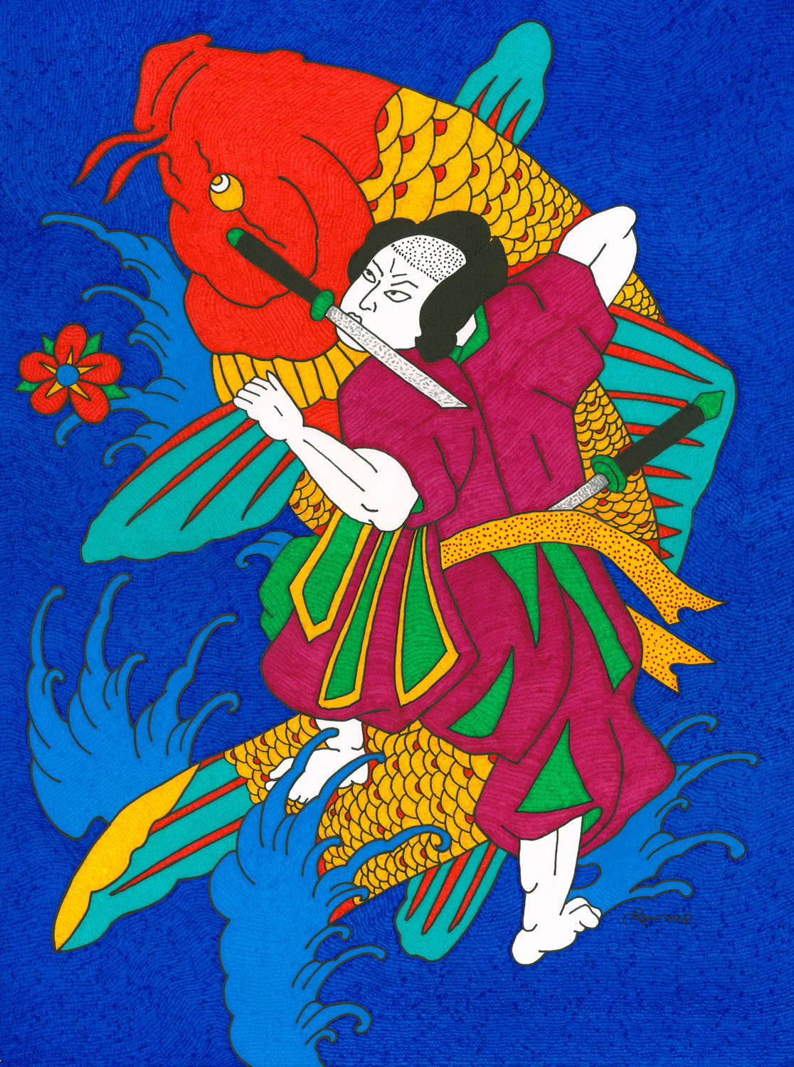 Lewis Ink Koi Fish Pen & Ink Artwork - Lewis Ink – lewisink